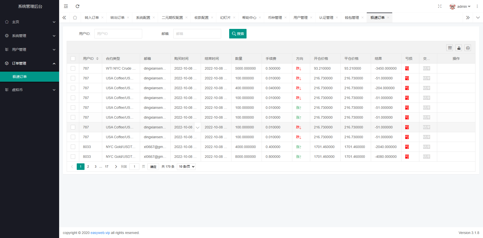 多语言微交易系统/微盘伪交易所/前端vue443-11