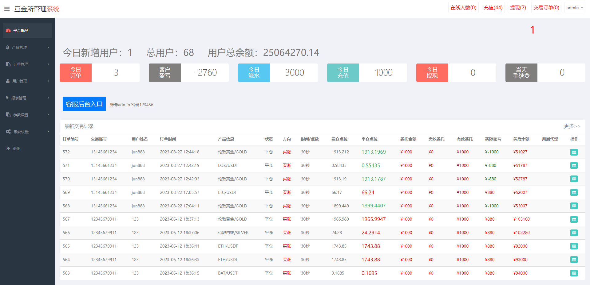 二开版虚拟币微交易系统/伪交易所系统/代理后台/余额宝微盘源码626-13